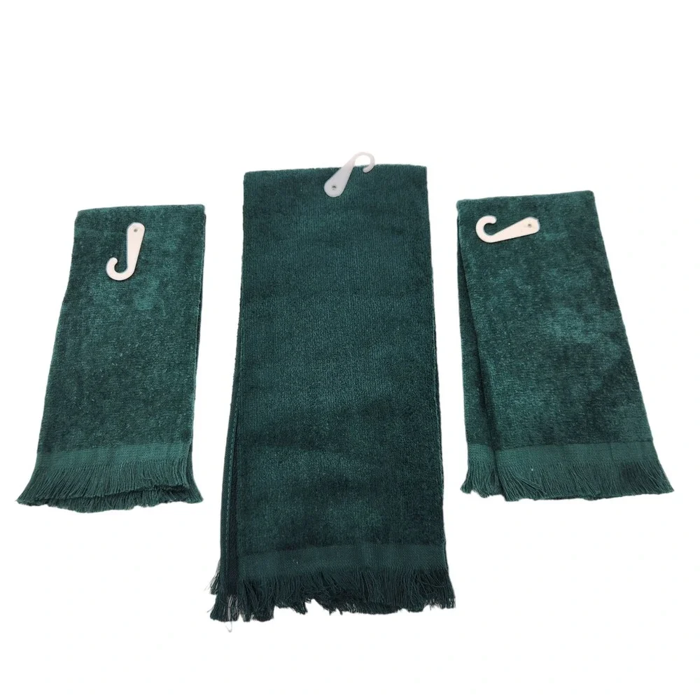 Vintage Terry Velour Embroidered Guest Hand Towel Set Christmas Lot of 3 #4